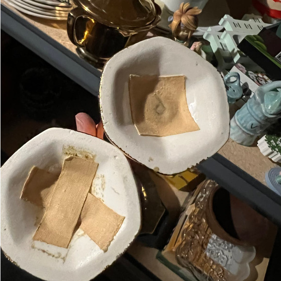 Vintage 22 Karat Gold Serving Tray Lid Dish Salt Pepper Shakers GLAM MidCentury - Picture 12 of 14